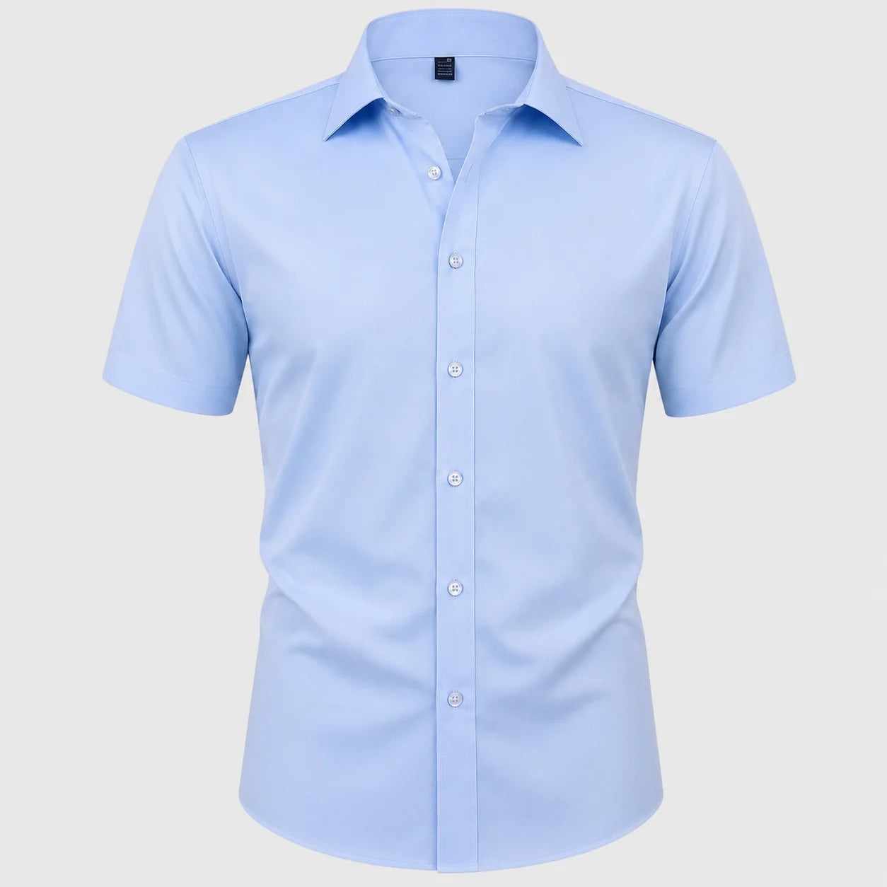 La Camisa Elástica de Manga Corta - Azul Glaciar
